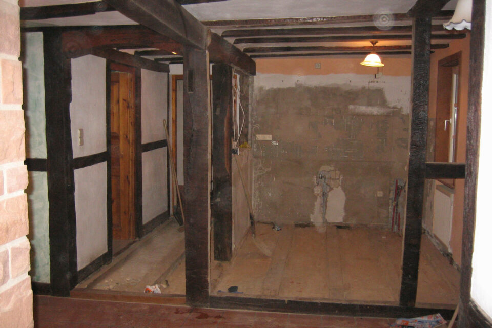 Rückbau alte Küche Fachwerkhaus